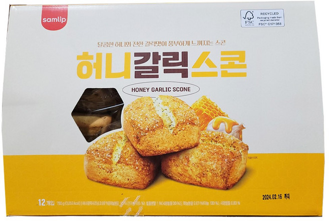 삼립 허니 갈릭스콘 브런치 스콘 / 코스트코, 12개, 65g