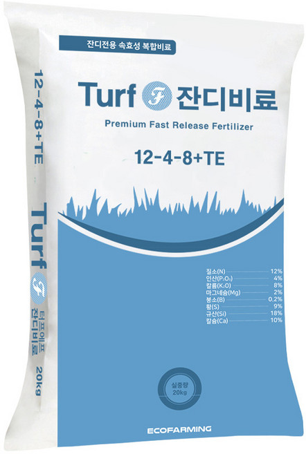 터프F 잔디비료 골프장 공원 정원 산소 잔디전용 복합비료, 1개, 20kg