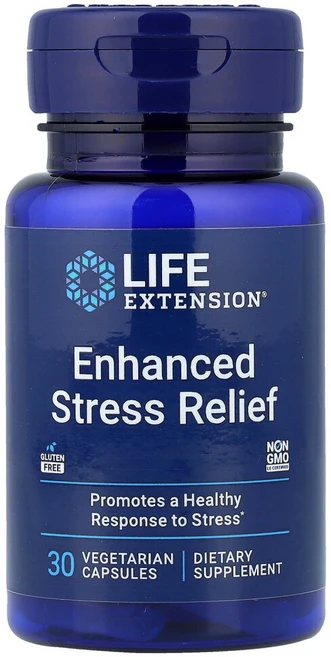 라이프 익스텐션 Enhanced Stress Relief 스트레스릴리프 L- 테아닌 30 Vegetarian Capsules, 1개, 30정 - 쿠팡