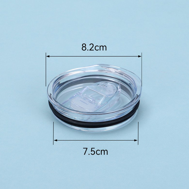 스탠리호환 스타벅스호환 뚜껑 교체용 2개 1세트 투명 12온스 14온스 16 12oz 계란 컵 (뚜껑 밀기) 1세트, 1개, 1개, 검은 뚜껑