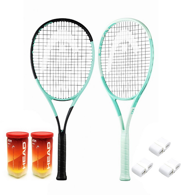 신형 헤드 붐 테니스라켓 프로 MP TEAM L 애플민트 블랙민트, 1개, 사은품 (3종), 붐 MP L/애플민트(270g 2그립)