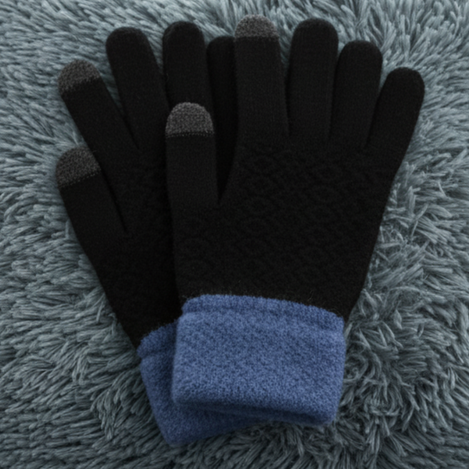 루네로 윈터코지 기모안감 니트장갑 스마트터치 방한장갑 1+1