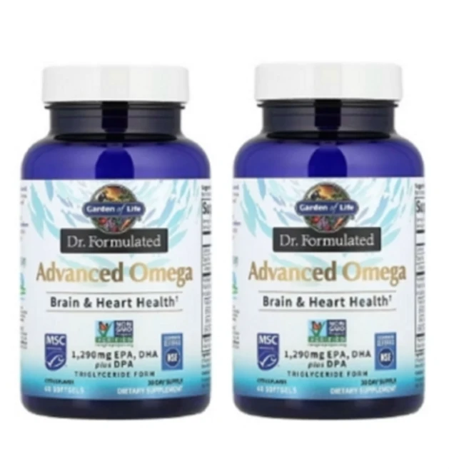 1+1 가든오브라이프 의사제조 고급 오메가 3 시트러스 소프트젤 60정 (1정당 645mg) - 쿠팡