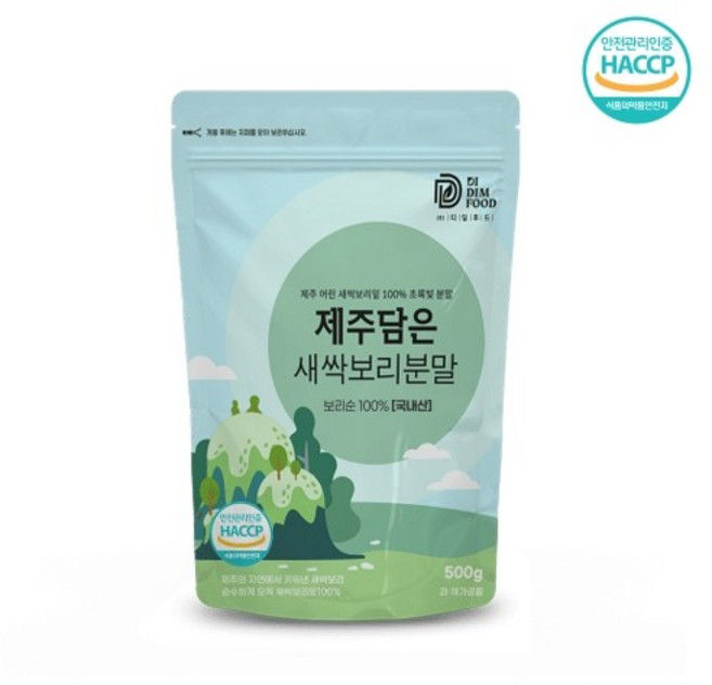 디딤푸드 제주담은 새싹보리분말 500g, 1g, 1개