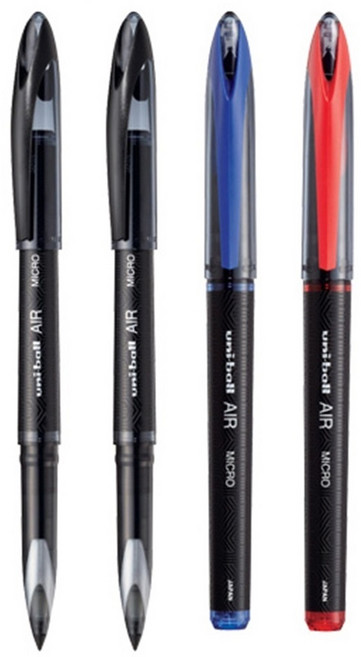 더주니 미쯔비시 유니볼 에어 수성펜 UBA-188 세트, 0.5mm 블랙2개 + 블루1개 + 레드1개, 1세트