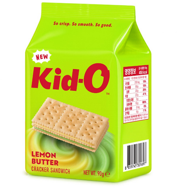 키드오 레몬 버터 크래커 샌드위치, 1개, 90g