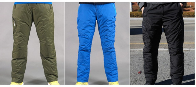 한겨울 배달 야간 작업 오리털 방한 방수 패딩 바지