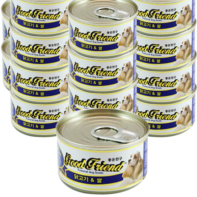 굿프랜드 강아지캔 닭고기쌀 2박스 (100g x 48개), 닭고기 + 쌀 혼합맛, 48개, 100g