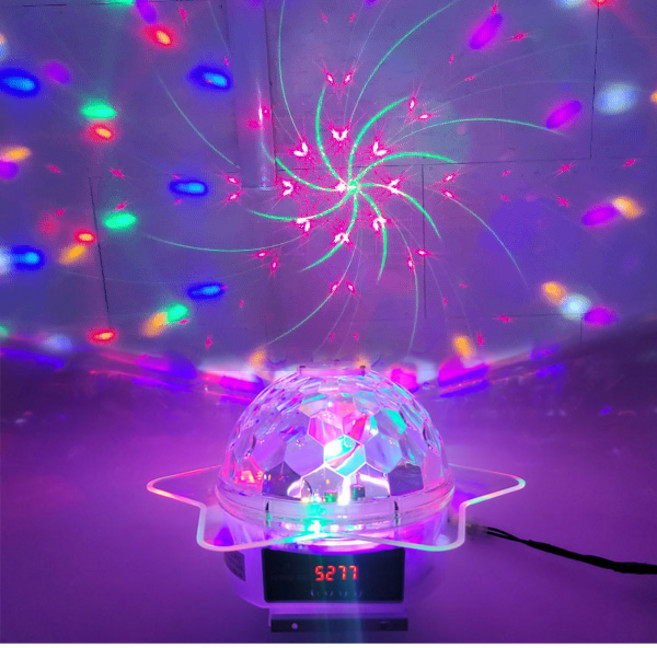 스타 미러볼+레이저+패턴 무대조명 파티 코인노래방 스피닝룸 락볼장, 스타미러볼
