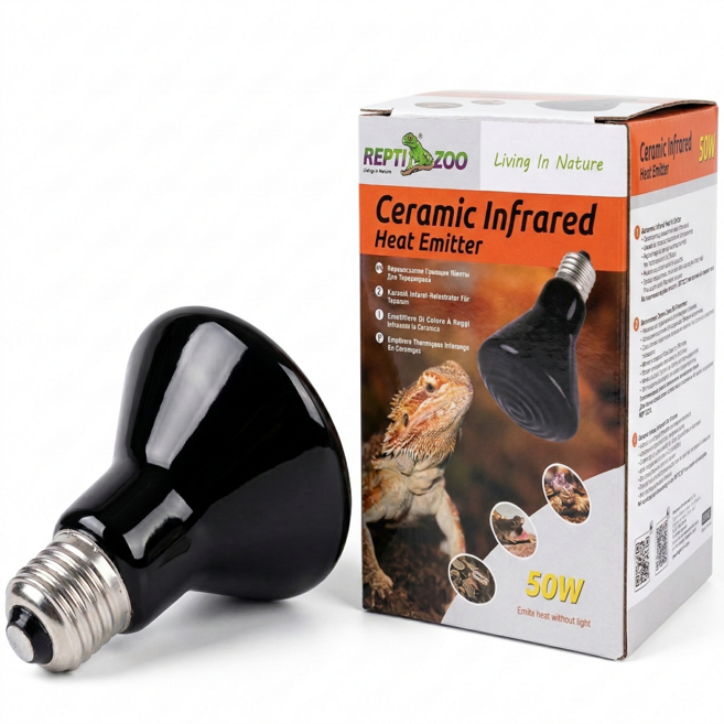 렙티주 세라믹스팟램프 콘타입, 블랙, 1개, 50w