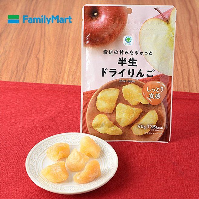 일본 훼미리마트 편의점 소재의 맛 그대로 반건조 드라이 사과 40g, 단품, 1개