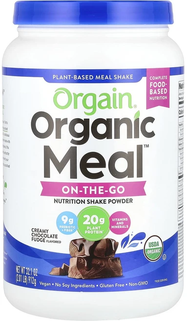 Orgain Meal 올인원 뉴트리션 파우더 크리미 초콜릿 퍼지 912g, 1개 - 쿠팡