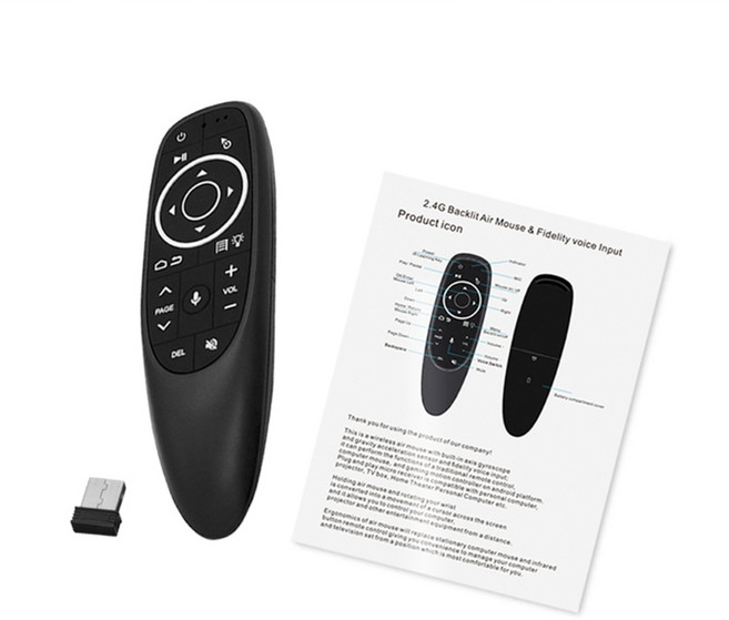 G10S Pro 음성 제어 에어 마우스 자이로 감지 미니 무선 스마트 리모컨을위한 Mini Wireless Smar 용 Android TV Box PC, 1개