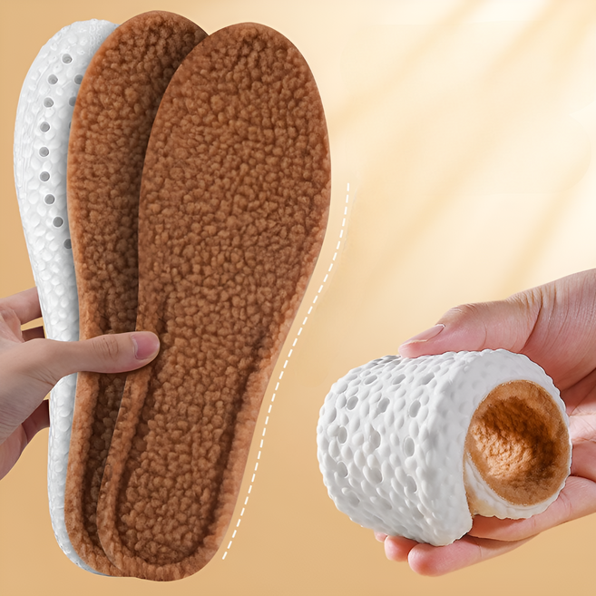 털 빠짐 없는 푹신한 고급 구름 양털 방한깔창 3종 컬러