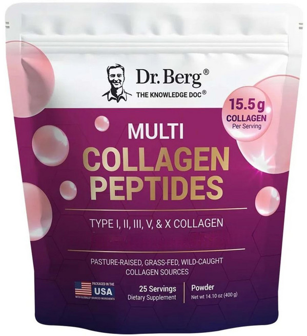 Dr. Berg 全方位膠原蛋白胜肽 多重膠原蛋白類型, 4個, 25份