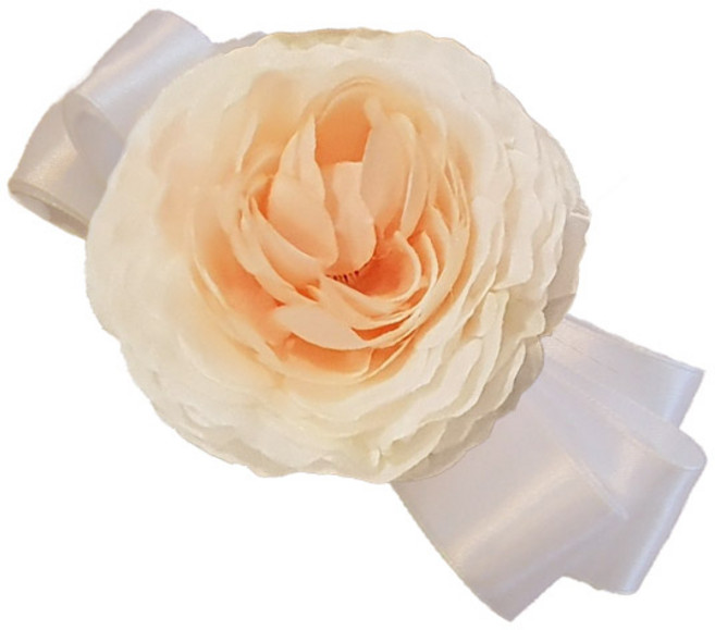 올리브파티 브라이덜샤워 꽃팔찌 장미 셀프웨딩 파티용품 조화 우정여행 팔찌, 2개, 피치