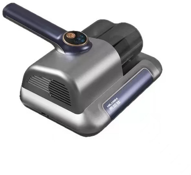 HELANSHE 禾蘭仕 無線除蟎機 象牙白pro / HC-15 升級雙杯款 升級液晶螢幕, 98%強效除蟎+8個水洗濾芯, 灰藍色