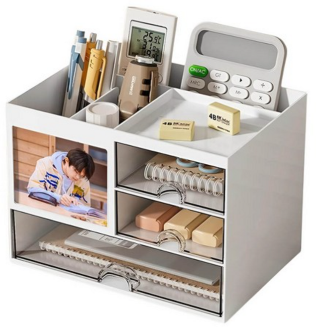 데스클린 다용도 서랍 오거나이저, 01 하얀색, 1세트
