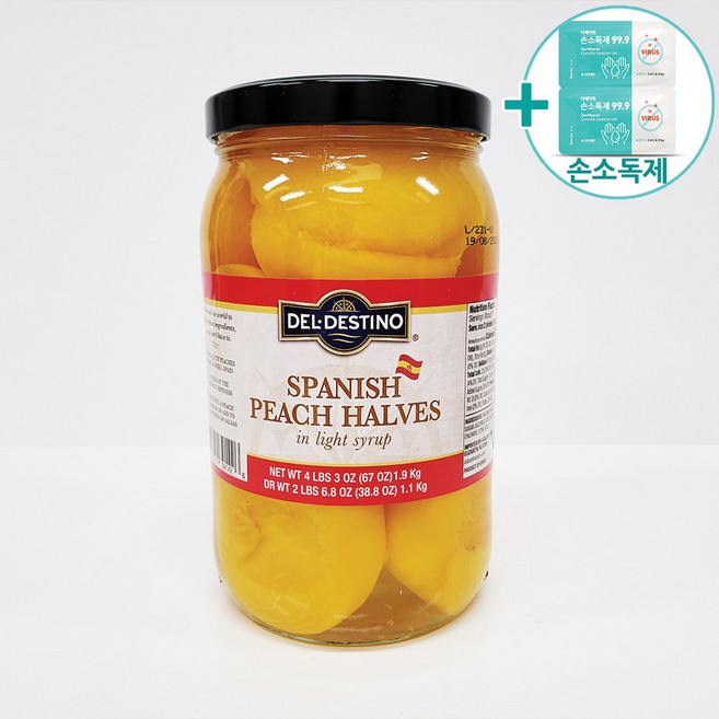 코스트코 DEL DESTINO 복숭아 절임 1.9KG + 사은품, 1개