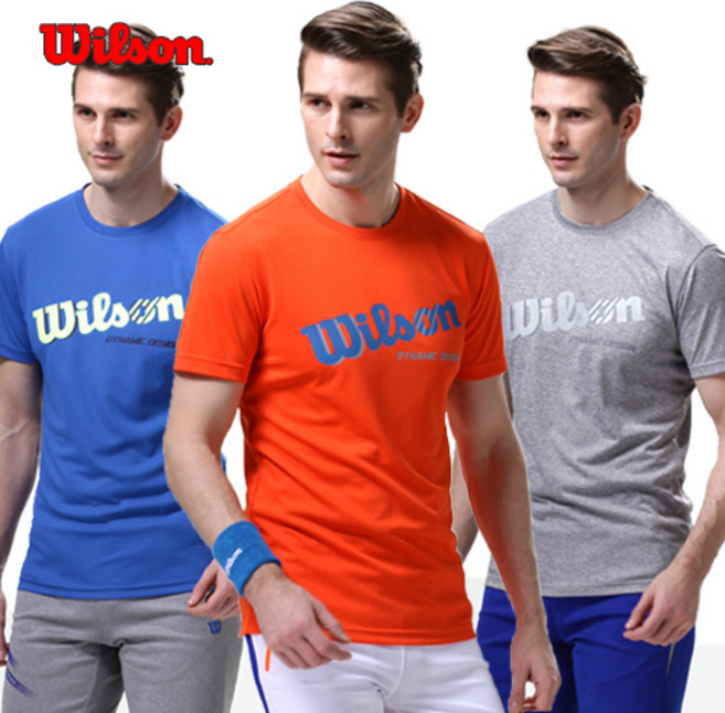 윌슨 반팔 기능성 라운드 티셔츠/스포츠티 523M 524M