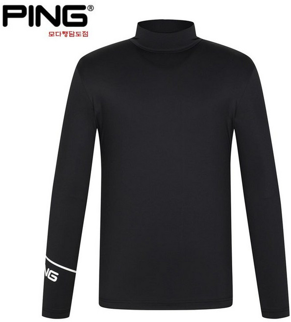 핑 PING 2025년 봄 남성 반목 긴팔 이너 티셔츠 111E1TI001_BK_HDD