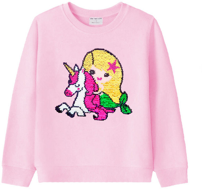 온더키즈 아동 반전 스팽글 귀여운 맨투맨 티셔츠