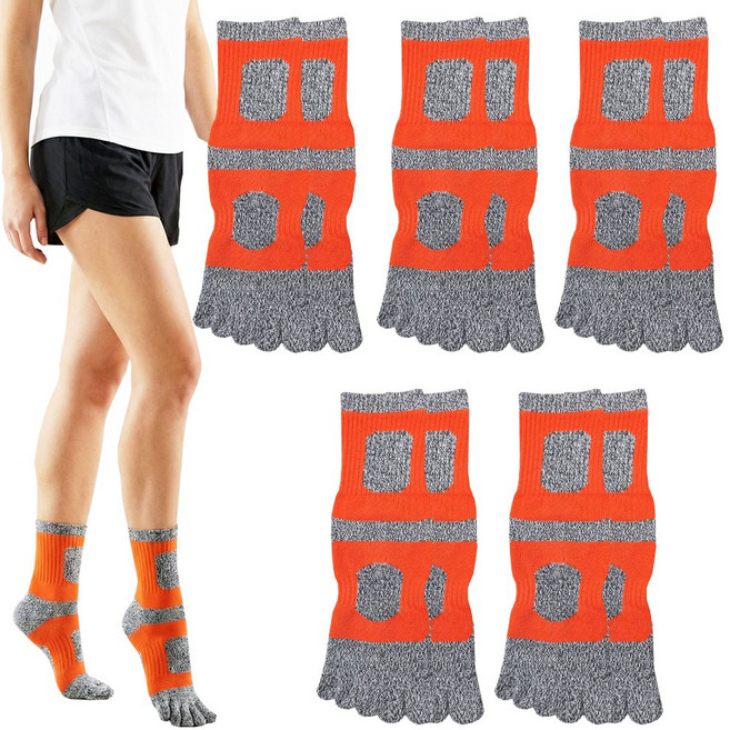 발꼬미 여성 스포츠 발가락양말 5족 중목 등산 러닝