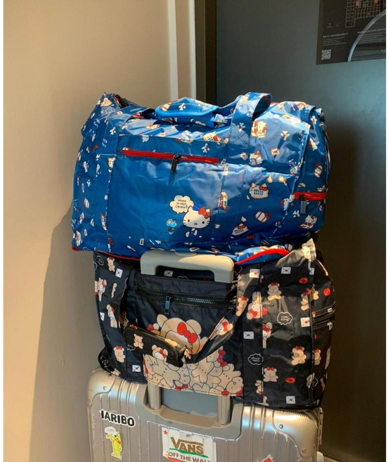 헬로키티 대용량 보스턴 캐리어 보조백 결합 골프백 스포츠가방 여행가방