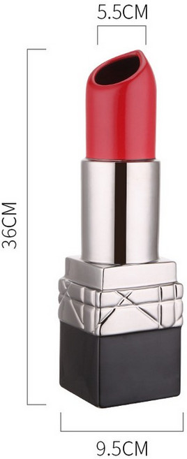 세라믹 꽃병 립스틱 모양 만화 꽃꽂이 액세서리 창의적인 수공예 홈 데코, 03 A