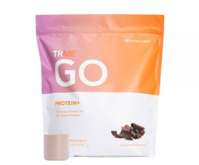 Nu Skin TRMe Go Protein+ | 초콜릿 | 식물 기반 단백질 블렌드 | 편리한 비건 영양 | 부드러운 초콜릿 맛 | 케토 친화적 글루텐 프리 인공 감미료 없, 1
