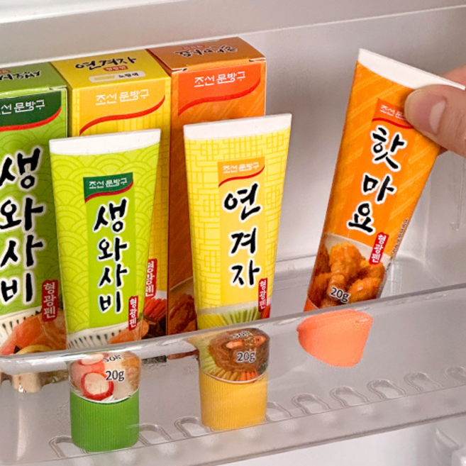 형광펜 소스 모양 필기구, 1개, 핫마요