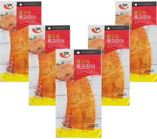 불고기 통오징어 55g, 5개