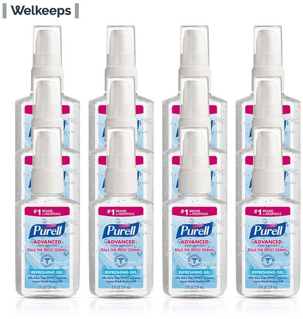 퓨렐 휴대용 손소독제 펌프형, 59ml, 12개