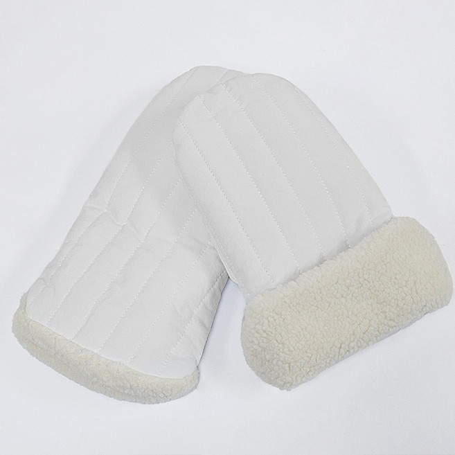 유모차 장갑 핸드머프 방한장갑 핸드워머 손잡이커버, 1세트, 화이트