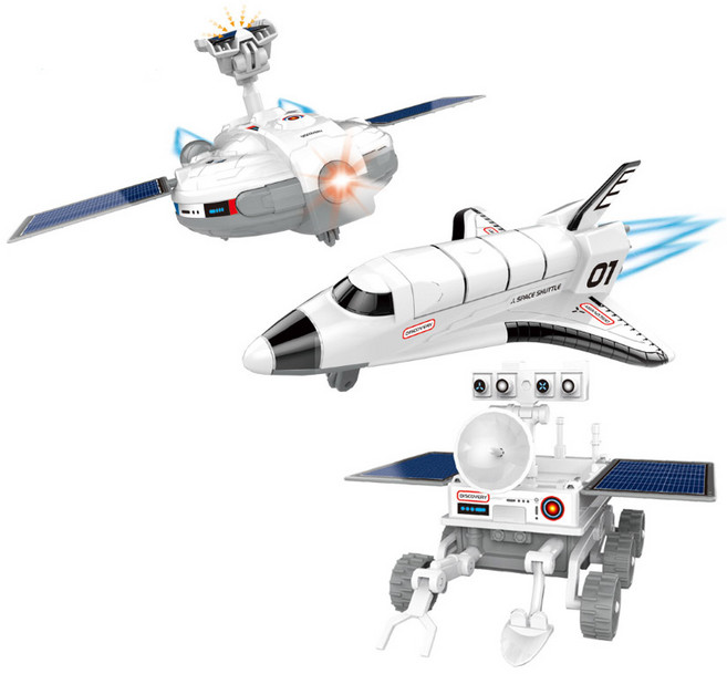 티처스 STEAM 과학 실험 키트 교구 3in1 태양광 달탐험 우주선 만들기, 단품, 단품