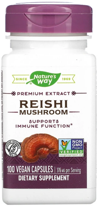 네이쳐스웨이 레이시 머쉬룸 영지버섯 188 mg 100정 비건 캡슐, 1개 - 쿠팡