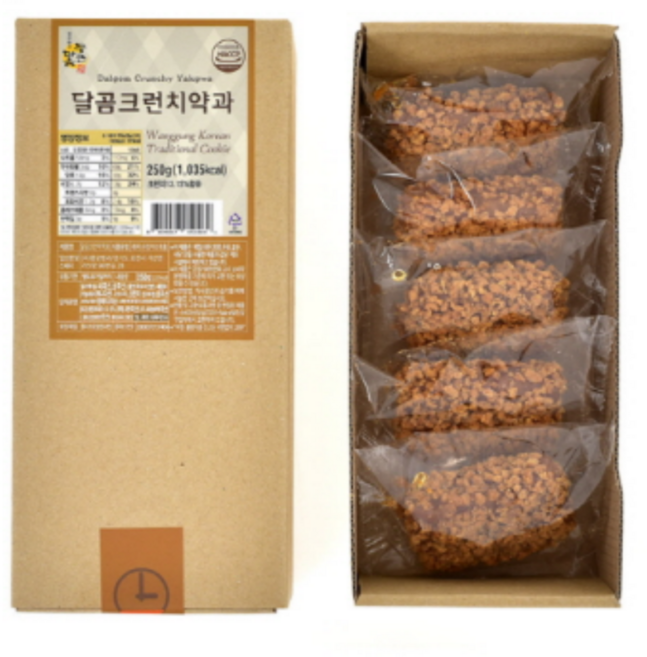 전통수제 달곰크런치약과 찹쌀 사과약과 국산 250g 명절 제수용 선물 간식 둥근마음, 단품, 1개