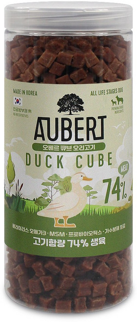 오베르 가수분해 강아지 수제간식, 1개, 1kg, 오리고기