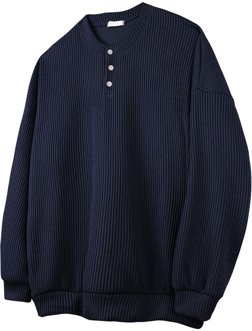 오버나인 남자 남성용 니트 남자니트 헨리넥 라운드형 니트