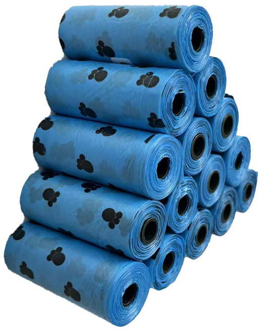 50롤 강아지 배변 야외 애완용품 봉투 쓰레기 청소 리필, 03 30Roll, blue