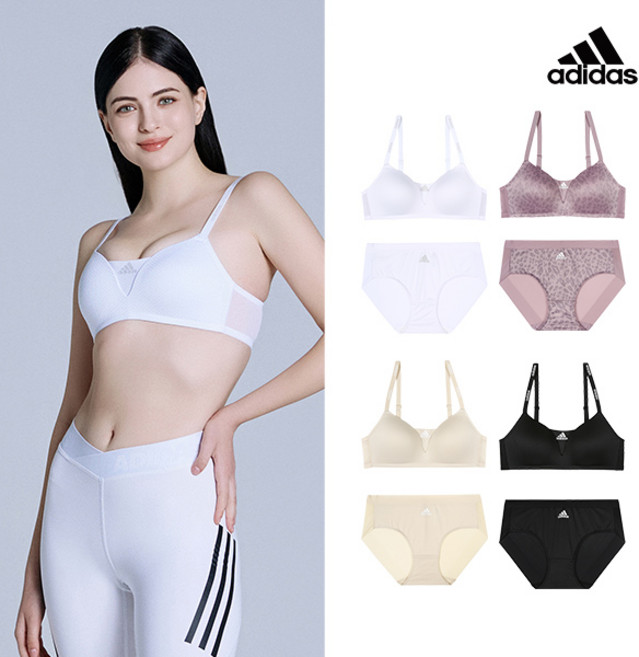 클리어런스/한정특가 [아디다스] 퍼포먼스 여성 에어무빙 퀵드라이 브라팬티 8종 세트