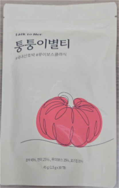 퉁퉁이별티 루이보스티 호박차 임산부차 몸이 가벼워지는, 1개, 35개입