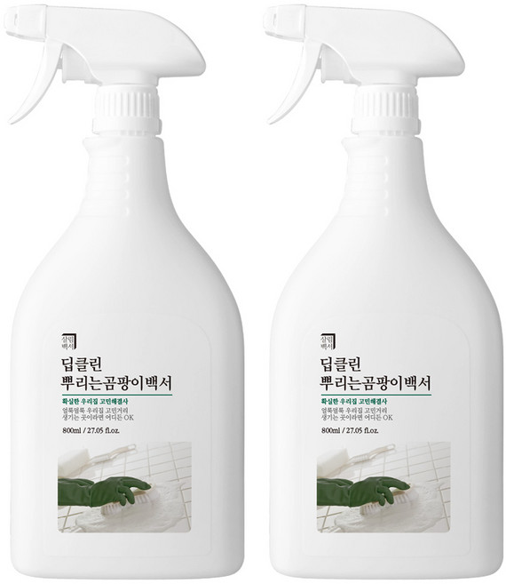 살림백서 딥클린 뿌리는 곰팡이백서, 800ml, 2개