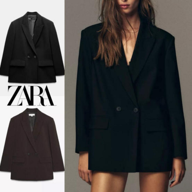 자라 ZARA 더블 브레스트 오버사이즈 블레이저 여성 재킷