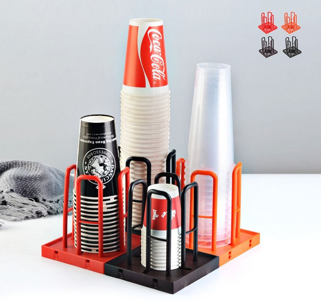 키밍 종이컵 디스펜서 수거함 카페 거치대 정리대, 1개