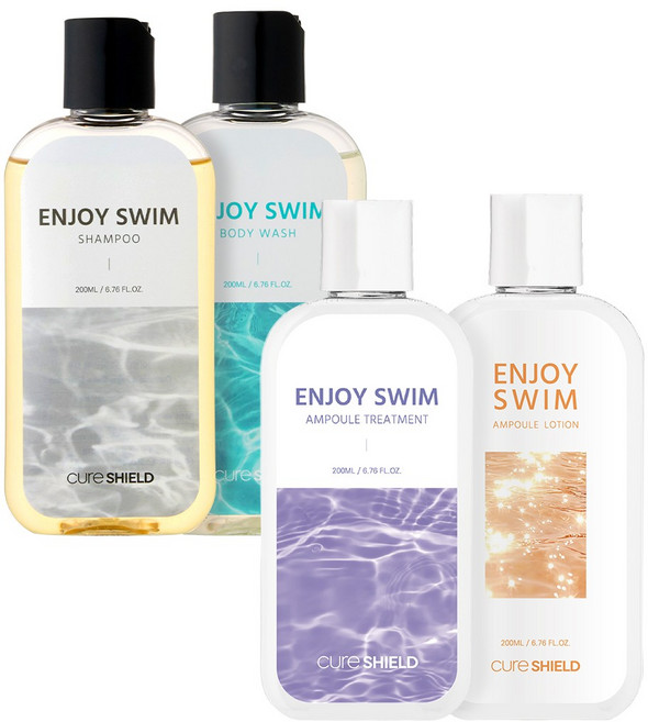 인조이스윔 수영장 샴푸 트리트먼트 바디워시 로션 수영 스타터 세트, 1세트
