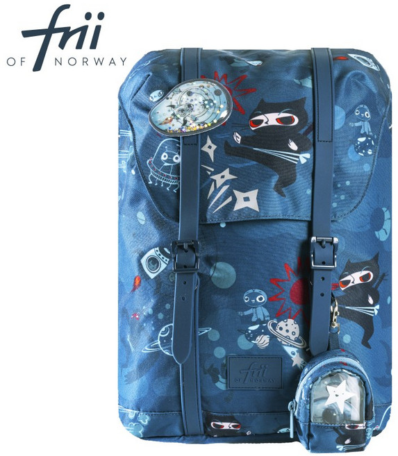 Frii of Norway 輕量護脊書包 Retro 22L, 宇宙忍者