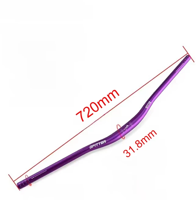 WAKE 산악 자전거 핸들 바 알루미늄 합금 핸들 바 MTB 자전거 직경 31.8mm 액세서리 720mm 780mm, 11 Blue 720mm, 12 Purple 31.8 720mm