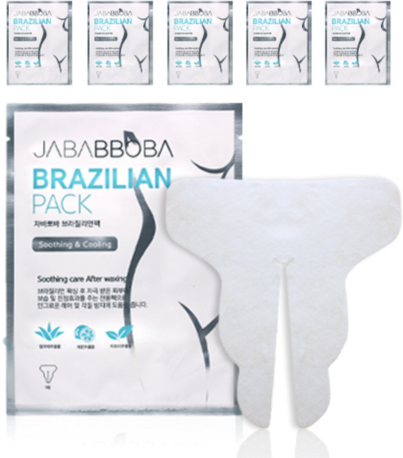 자바뽀바 브라질리언 + Y존 전용 진정보습 쿨링팩 27g x 5매입, 135g, 1세트