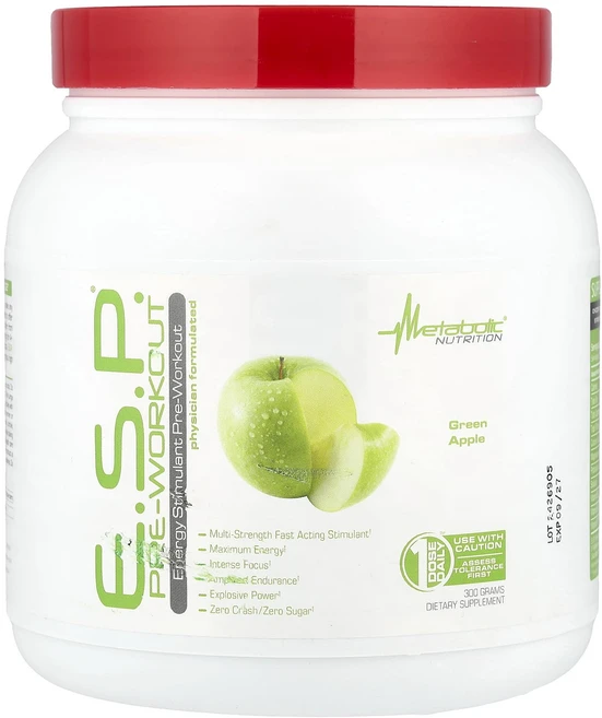 특별한효과 Metabolic Nutrition ESP® 운동 전 보충제 그린 애플 300g 곧일시품절됩니다, MetabolicNutritionESP운동전보충제그린애, 1개 - 쿠팡